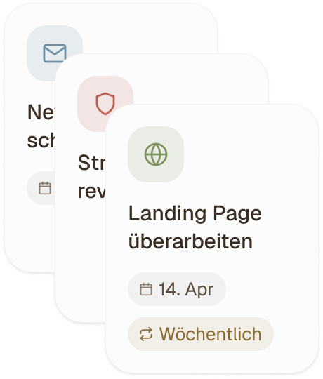 Box – gestapelte gesammelte Aufgaben