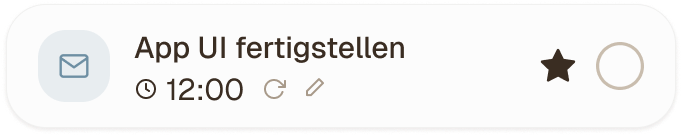 Wiederkehrende Aufgabe mit Wiederhol-Symbol