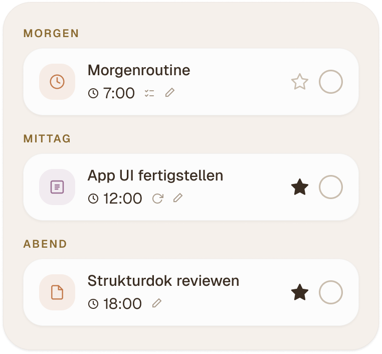 Aufgaben nach Tageszeit mit Uhrzeiten